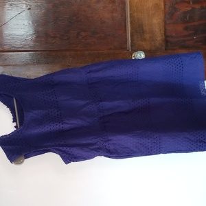Purple eyelet sleeveless dress, women's size 14 Roz & Ali